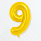 Flyloons 9 number Foil Balloon Gold 16 inch Size For Baby Kids Boys Girls Happy Birthday Decoration Items 9th Year Number Balloo