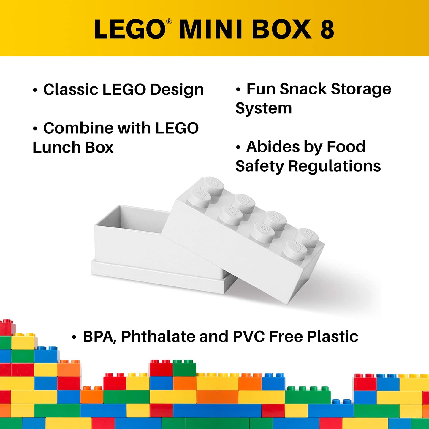 Room Copenhagen Lego Mini Box, Brick 8, White