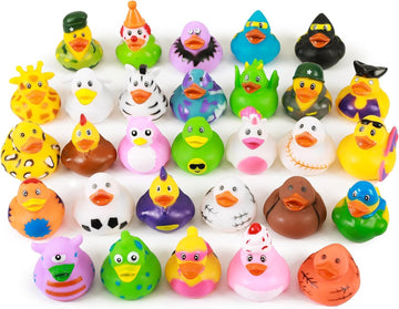 XY-WQ Rubber Duck 30 Pack for Jeeps Bath Toy Assortment - 2.3 Inch Bulk Floater Duck for Kids - Baby Showers Accessories - Party