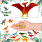 300 Pcs Mini Dinosaur Figures Kids Birthday Gifts Mini Dinosaur Toys Bulk Dinosaur Cupcake Toppers Small Plastic Educational Fig