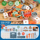 VEAIS Kids Tool Set with Drill,120Pcs Toddler Tool Set with ToolBench,Montessori Toy for 2+Year Old,Educational STEM Constructio