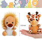 Sumind 12 Pieces Mini Stuffed Forest Animals Jungle Animal Plush Toys 4.8 Inch Cute Elephant Lion Giraffe Tiger Plush For Animal Themed Parties Achievement(Sitting)