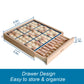Bohs Wooden Sudoku Board Game With Drawer - With Book Of 100 Sudoku Puzzles For Adults - Brain Teaser Desktop Toys