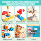 Montessori Toddler Tool Set - 33 PCS Wooden Kids Tools with Box / Bench, Montessori Educational Pretend Play Preschool Toys Gift