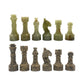 Handcrafted enhanced Marble Chess Pieces Set - Elegant 32-Piece Replacement for 12-15 Inch Chess Boards Storage Box (Coral and Green)