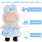 Ariker 3Pcs 15Cm/17Cm Doll Clothes Set For Labubu Dolls (No Doll), Stylish Outfits Accessories, Plaid Dress For Girls Boys Colle