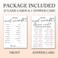 Wedding Shower Games Cards, Bridal Word Scramble, 25 Game Cards with 1 Answer Card, Engagement Party Wedding Games for Guests, M