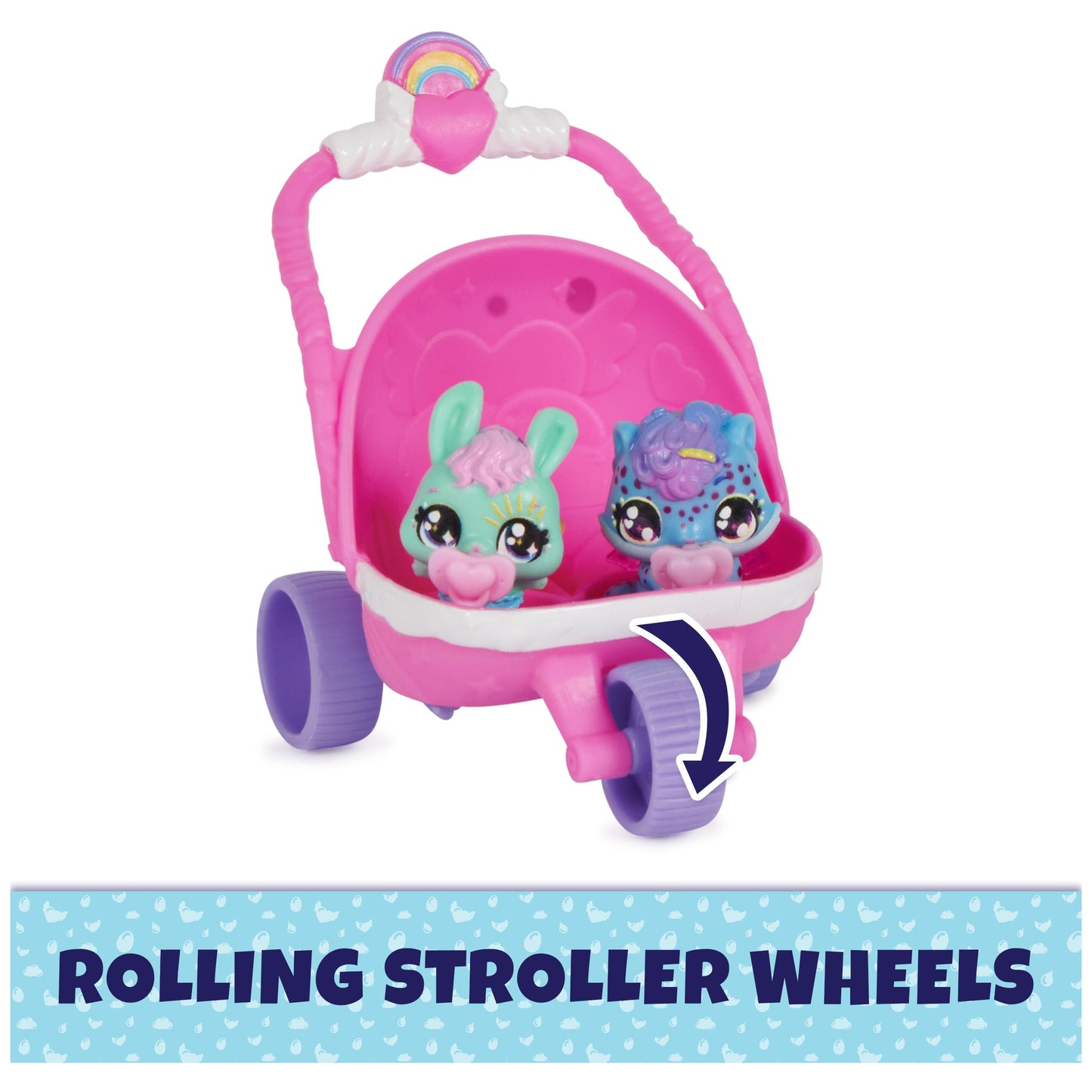 Hatchimals Alive, Hatch N’ Stroll Playset With Stroller Toy And 2 Mini Figures In Self-Hatching Eggs, Kids Toys For Girls And Boys Ages 3 And Up