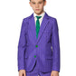 Suitmeister Boys Suit - The Joker Dc Character Slim Fit Suit - Purple