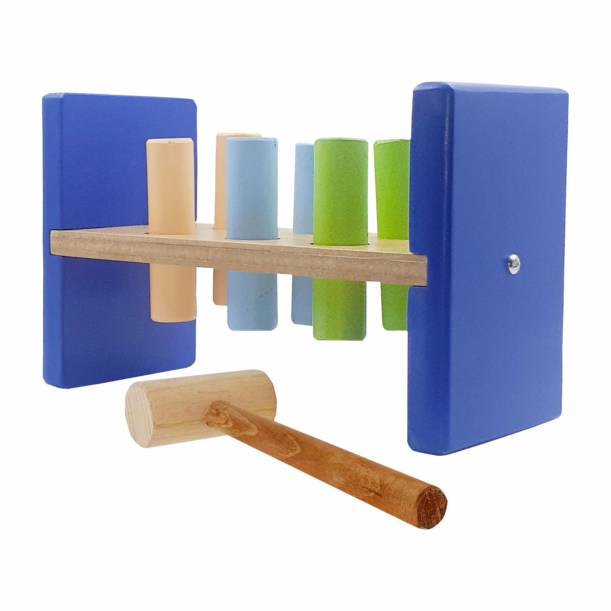 Tantrums Cobbler Bench 6 Pegs With Hammer To Build Hand Eye Concentration Motor Skills Cause And Effect (Multicolor Pieces)  Ki