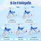 XIAPIA Tricycles for 1-3 Year Olds, 5 in 1 Toddler Balance Bike with Removable Pedal, Push Trike Toys with Adjustable Pushrod fo