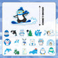 100 PCS Winter Arctic Animal Stickers, Winter Arctic Polar Animal Party Favors Birthday Party Decorations Supplies Gifts Waterpr