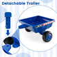 Olakids 12V Kids Ride On Tractor, Battery Powered Motorized Electric Car With Trailer, Dual Motors, Remote Control, Light, Music, Usb, Toddler Vehicle Toys For Boys Girls (Blue)