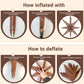 6 Pcs Brown Star Foil Balloons One-Piece 14-Pointed Star Balloons 4D Starburst Cone Mylar Balloons 22Inch Christmas Birthday Wed