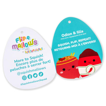 Squishmallows 12-Inch FlipAMallows Odion Noodles & Illia Sriracha - Flippable Ultrasoft Plush Toy