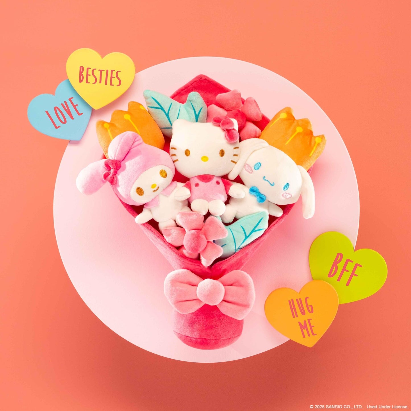 Hello Kitty 12-inch Plush Bouquet - 9 Plush Toys, Multi-Color, Officially Licensed by Jazwares, Ages 6+ - Model HKT0315
