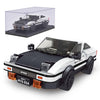 Mould King Ae86 Initial D Car Models Building Sets With Display Case, 27013 Collectible Model Car Kits Race Car Building Blocks, Speed Champion Car Building Kits For Adults Kids 8+(399 Pcs)