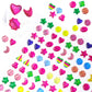Maiousu Store 2000+ Stick On Earrings 3D Gem Stickers Earrings Self-Adhesive Glitter Craft Crystal Stickers Girls Sticker Earrin