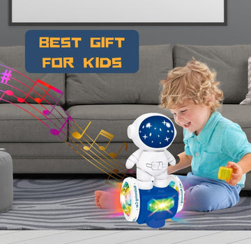 Trekone Robot Dancing Toy Astronaut Car Electric, 360 Spin Interactive, Musical And Light Up, Birthday Gift Boys And Girls, Obst