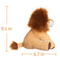 Apricot Lamb Plush Brown Lion Stuffed Animal - Soft Cuddly 9" Polyester Toy for Kids