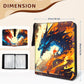 Wazzio Trading Card Storage Album  Card Binder with 50 Durable 9-Pocket Pages  Ice Fire Dragon Design on Pocket Card Packs  Gifts for Zipper Closure Collector's Album