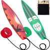 LA KEN DU Finger Surfboard for Car Ride, 2PCS Mini Surfboard for Kids-Wind Surfboard Fingerboard for Car Window (Red & Green wit