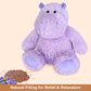 Suzzipals Warmable Hippo Stuffed Animals, Microwave Heating Pads For Cramps, Pain & Stress Relief, Heatable & Coolable Hippopota