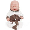 Vollence 14 Inch Sleeping Reborn Baby Doll Silicone Doll Realistic Newborn Baby Dolls With Feeding Accessories & Gift Box - Girl