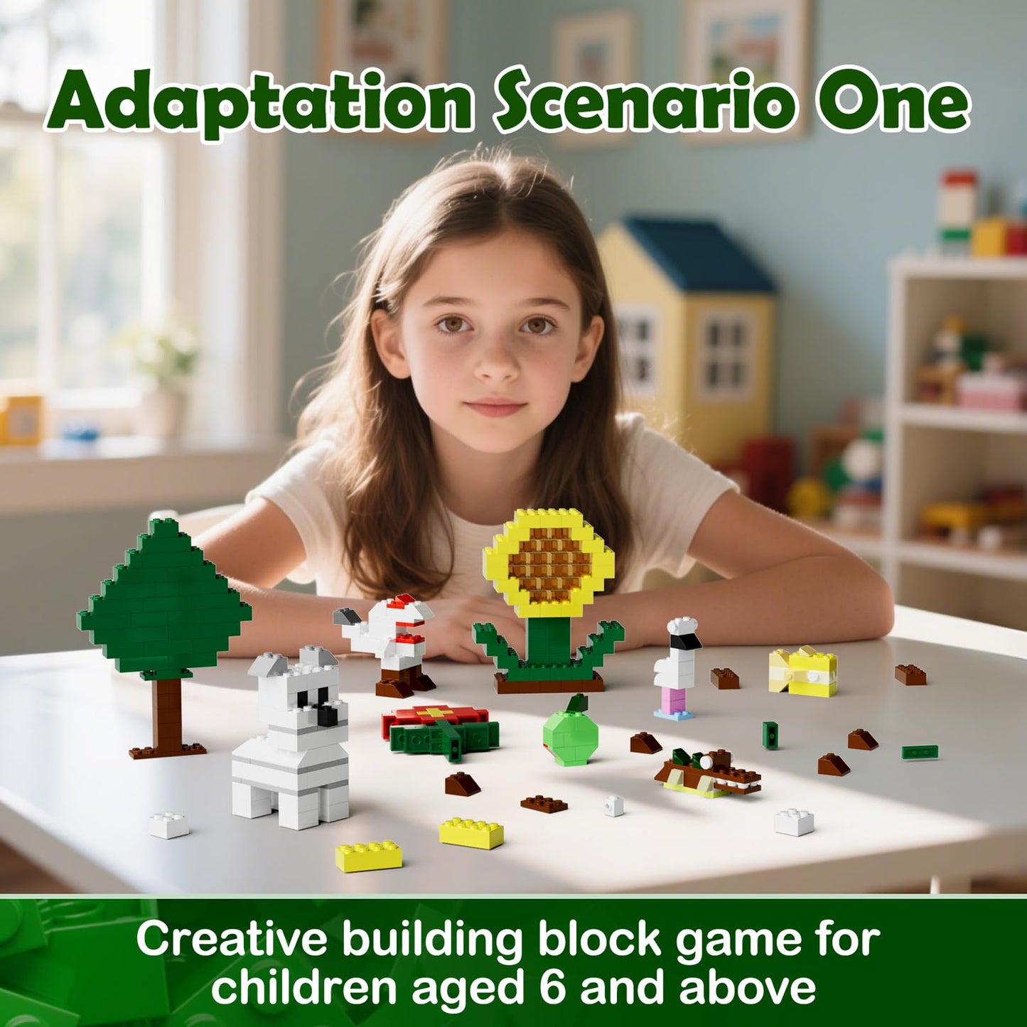 360 Piece White Classic Building Blocks Bulk, 7 Sizes Building Bricks Assortment Pack, Compatible With Lego Parts And Pieces (Wh