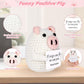 Maziky Funny Positive Pig Cute Crochet Pig Decor With Positive Affirmations Cards For Cheer Up Novelty Gifts