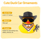 wonuu Car Rubber Duck Ornament Cool Car Accessories Duck Car Dashboard Decoration Special Prop Cowboy Hat Necklace, SKS