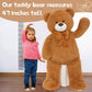 Tezituor Giant Teddy Bear, 4 Feet Soft Big Stuffed Animal Life Size 47 Inch Plush Bear Toy Valentine'S Christmas Birthday Gift For Girlfriend Kids,Dark Brown