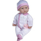 Jc Toys La Baby Caucasian 16-Inch Small Soft Body Baby Doll La Baby | Washable |Removable White And Pink Outfit W/Hat, Pacifier & Magic Bottle | For Children 12 Months +