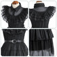 Knemmy Black Costume Dress For Girls Kids Toddler Birthday Halloween Cosplay Outfit Black Party Dress (12-13(160))