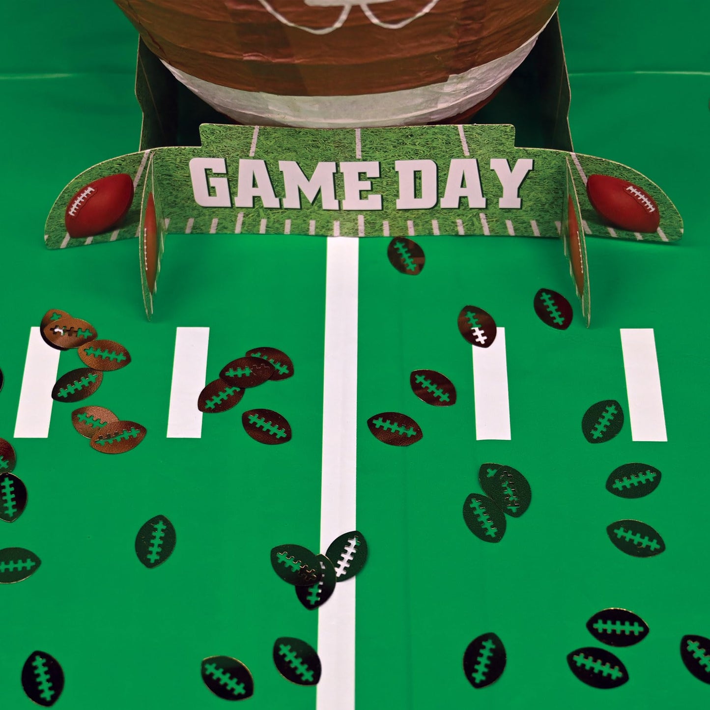Beistle , 6 Packages Fanci-Fetti Footballs, 1 Ounce In Package, Total of 6 Ounces Confetti