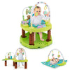BABY JOY Baby Bouncer Activity Center, 4-in-1 Bouncing Activity Saucer & Activity Table & Play Mat w/ 3 Adjustable Heights, Play