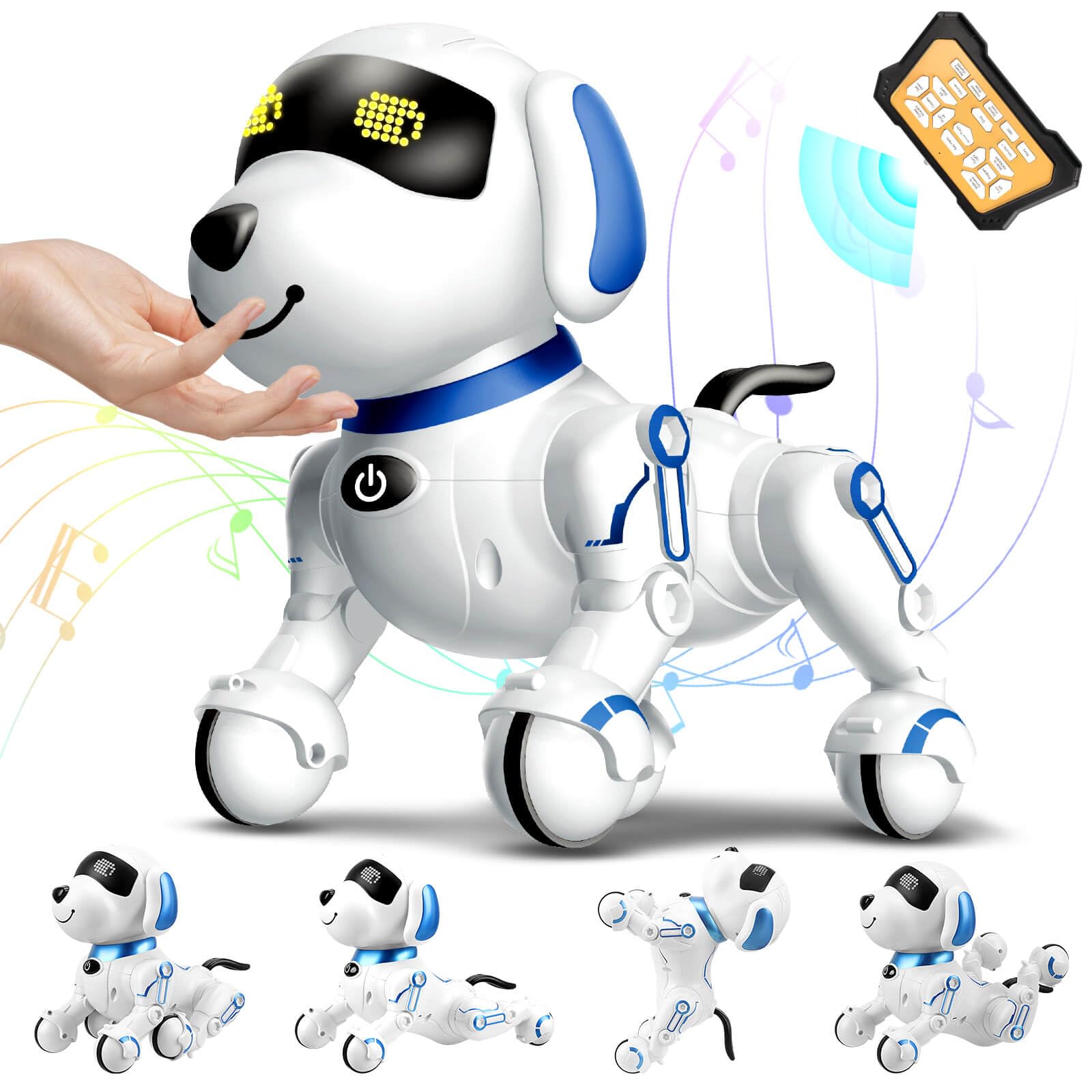 Chridark Remote Control Robot Dog Toy For Kids 5-7 Years Old, Pet Puppy Robotic Toy, Smart Robot Dog, Interactive Touch Walking Talking Toys For Boys Girls, Gifts For 3 5 6 7 8 Years Old