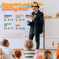 Quilinz Magnetic Ten Frame Set - 5 Dry Erase Paddles & 150 Math Counters, Math Manipulatives for Kids, Red/Orange/Yellow/Green/Blue, EVA