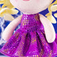 Gloveleya Soft Dolls Plush Figure Skin Glitter Purple Dress Baby Doll Gift 12Inches