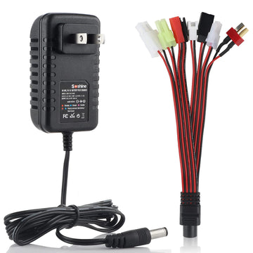 Rc Battery Charger For 4.8V 7.2V 8.4V 9.6V Nimh/Nicd, Rc Car Charger For Traxxas Battery 2.4V-12V Battery Pack, 2-10