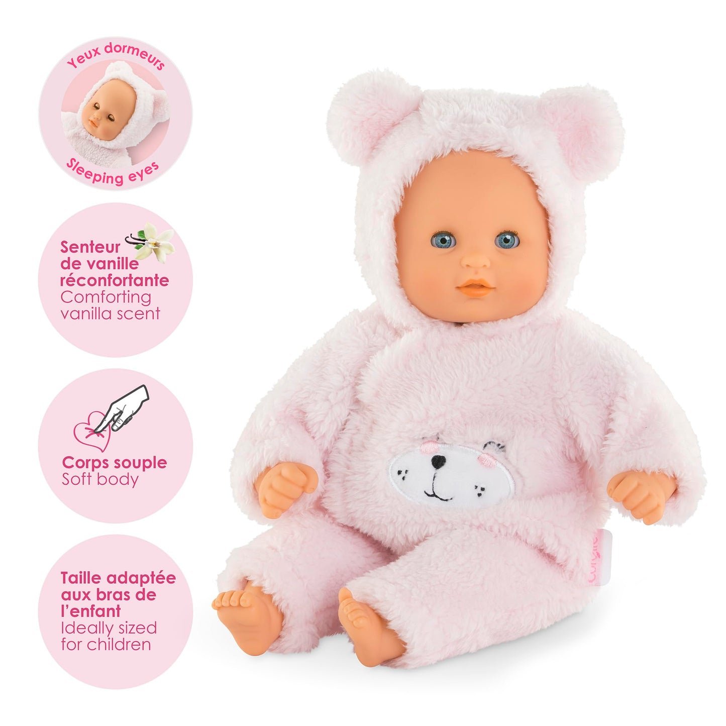 Corolle My First Baby Doll Cuddly Teddy Bear 12 Inch Soft Plush Toy for Toddlers and Kids Ages 18 Months and Up