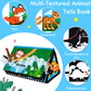 Aboosam Tummy Time Baby Mirror Toys 0-6 6-12 Months - Montessori Infant Toys Brain Development With Crinkle Cloth Book And Teether - High Contrast Newborn Sensory Toys For Babies Boys Girls Gifts