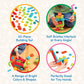 Battat- Bristle Blocks- Stem Interlocking Building Blocks- 50 Pc Playset- Developmental Toys For Toddlers & Kids- Basic Builder Bucket- 2 Years +