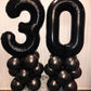 40 Inch Black 30 Number Balloons Giant Jumbo Huge 30 Foil Mylar Helium Number Digital Balloons Black Birthday Mylar Digital Ball