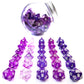 Bescon 35pcs Polyhedral RPG Dice Amethysts Set, DND Role Playing Game Dice Purple Sets 5X7pcs