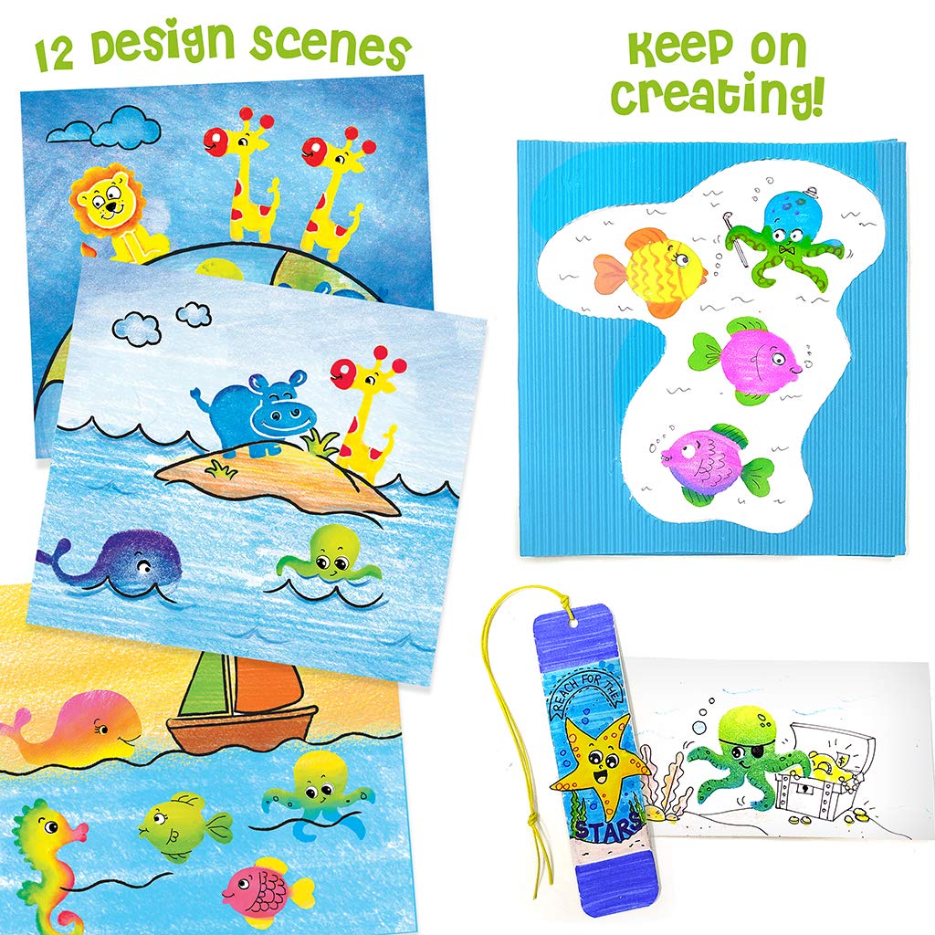 Imagimake Stamp Art Animal Kingdom | Crafts for Kids Ages 3-5 | Stamps for Kids with Easy Blending Pens | Arts and Crafts for Ki