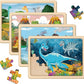 Puzzles For Kids Ages 4-6, 4 Pack Wooden Jigsaw Puzzles With 24 Pieces Each, Dinosaur Puzzle Preschool Educational Learning Toys