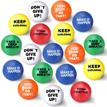 Chivao Motivational Stress Balls Colorful Small Foam Balls Anxiety Relief Toys Relieve Inspire Hand Exercise Toys Funny Stress R