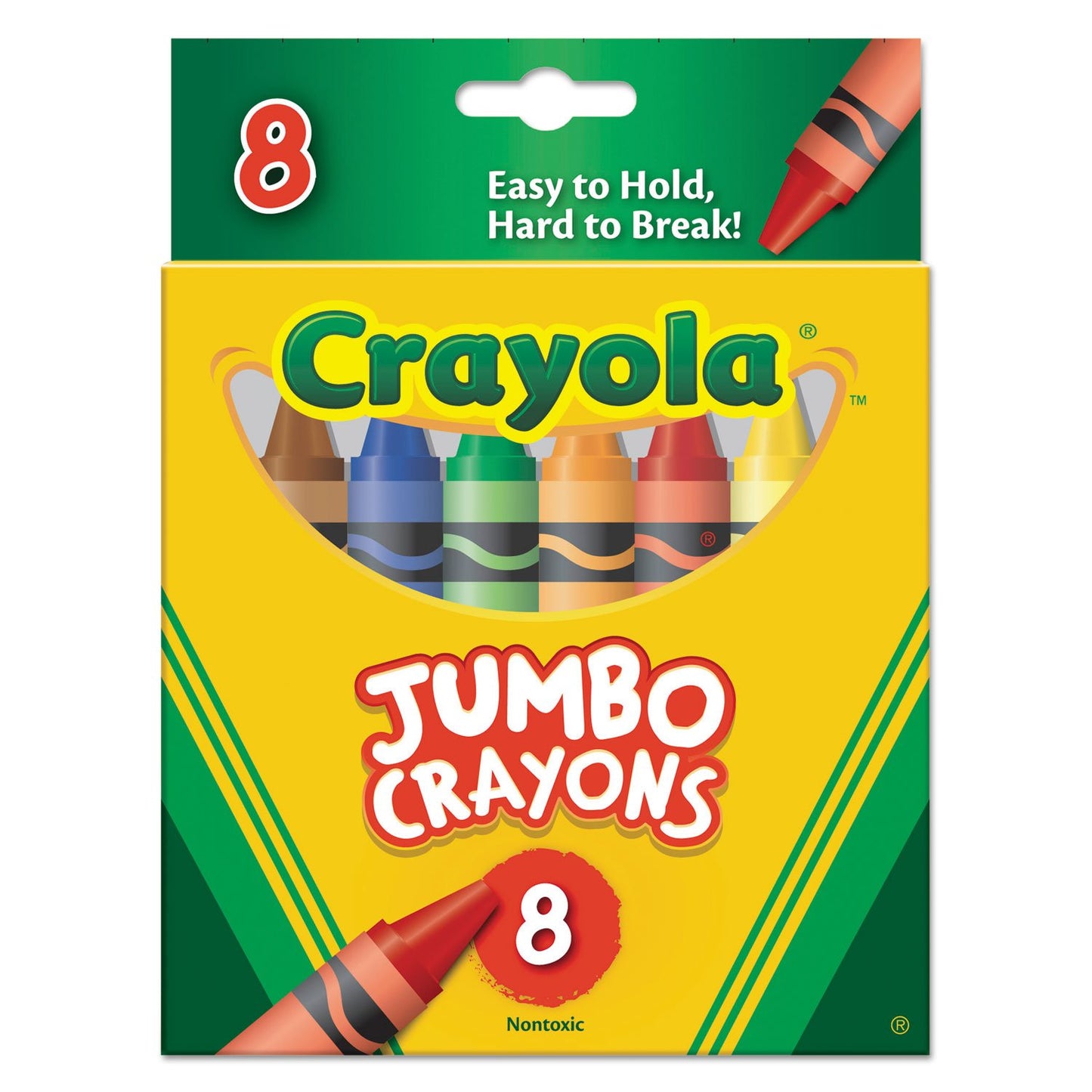 Crayola Crayons Jumbo 8Ct Peggable Tuck Box - Bin389