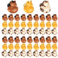 Deekin 100 Pcs 2 Inches Horse Ducks Horse Rubber Ducks Horse Party Favors Floating Mini Bulk Rubber Ducks Small Rubber Duck For